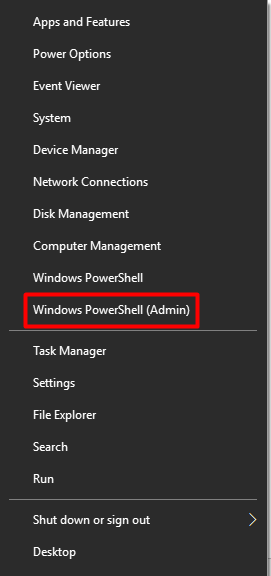voer Windows PowerShell uit als beheerder