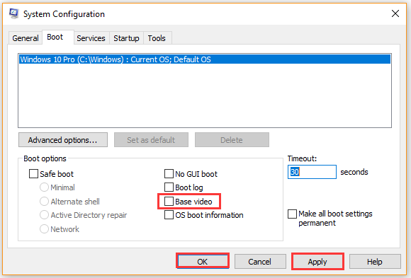 deselecteer Basisvideo