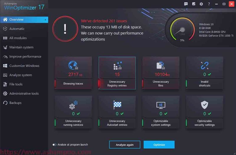 Ashampoo WinOptimizer