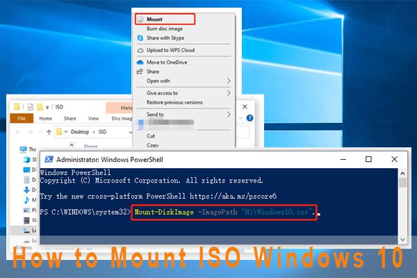 Windows 10 ISO-montering