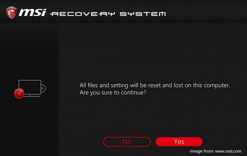 MSI herstelsysteem