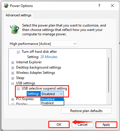 deaktiver USB-selektiv suspendering af Windows 11