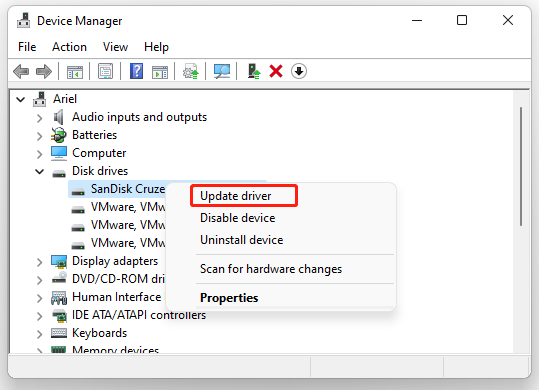 Opdater diskdriver til USB