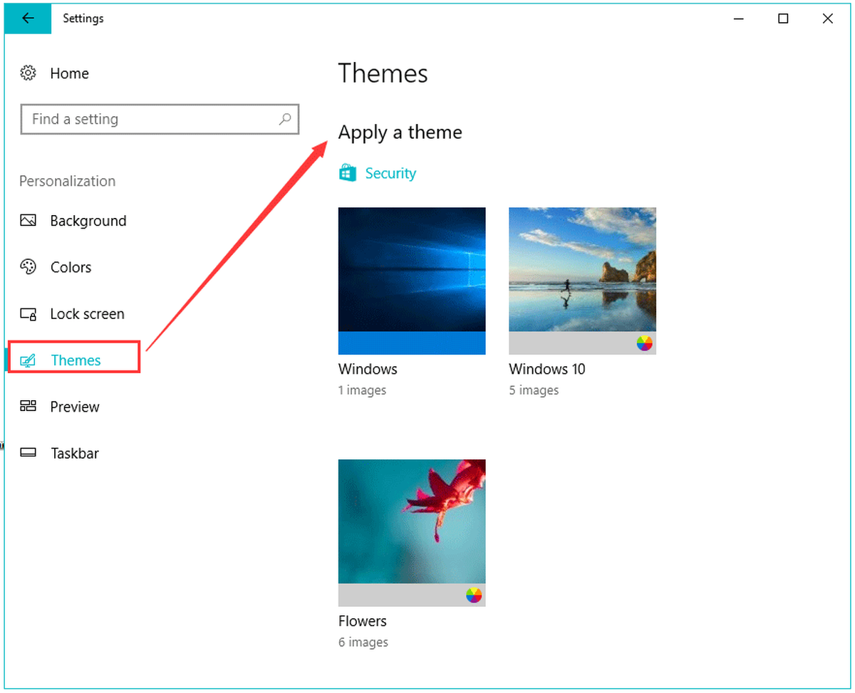 verander een thema voor het Windows-besturingssysteem