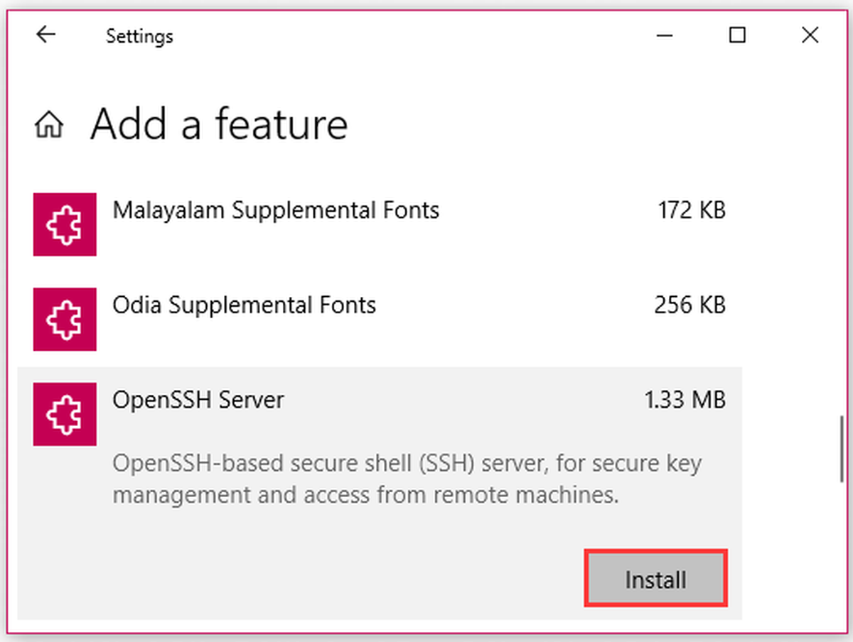 klikk på Installer-knappen