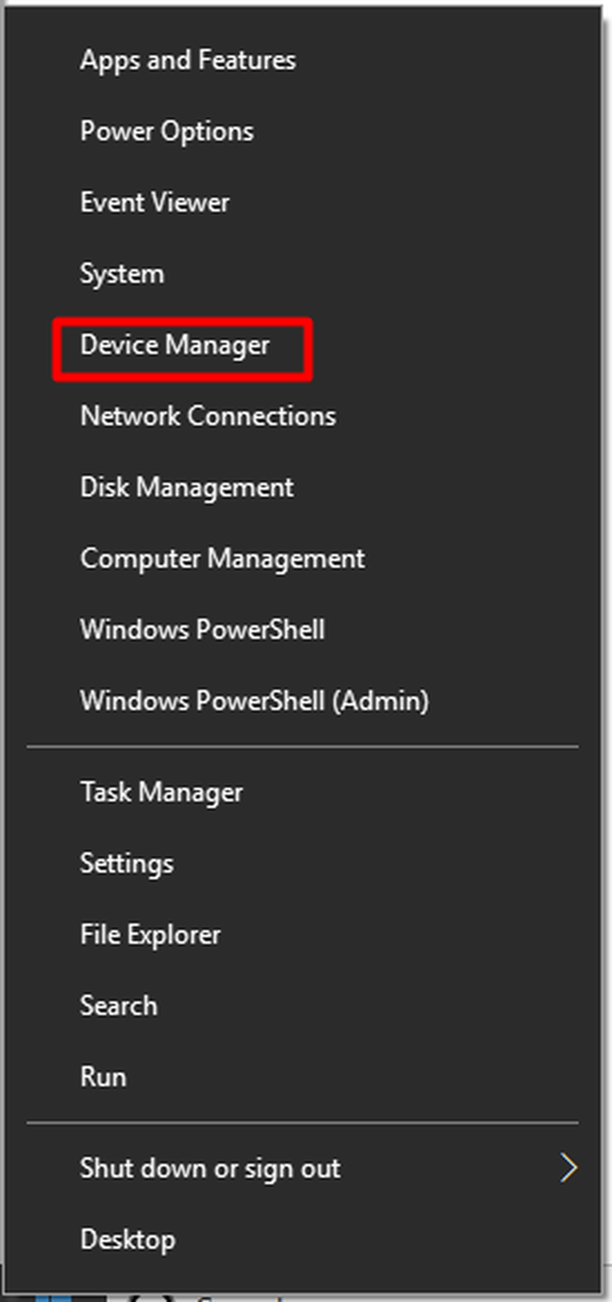 คลิกที่ Device Manager