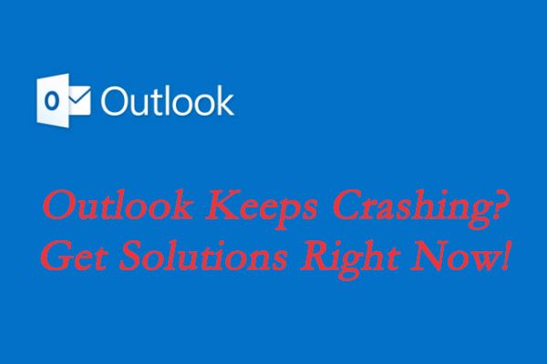Outlook blijft crashen
