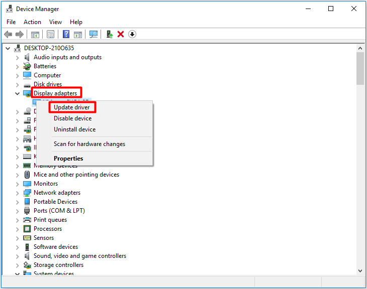 Opdater driver