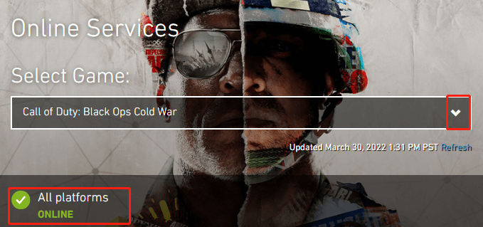 controlla la pagina di supporto di Activision
