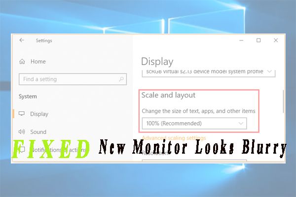nieuwe monitor ziet er wazig uit