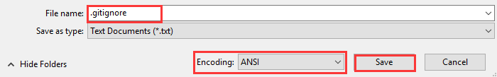 verander de codering in ANSI