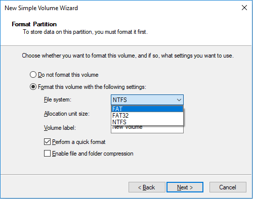 FAT, FAT32 en NTFS