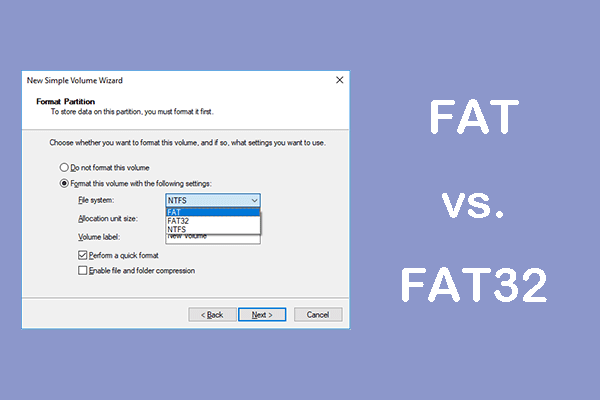 FAT versus FAT32