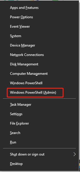 selecteer Windows PowerShell-beheerder