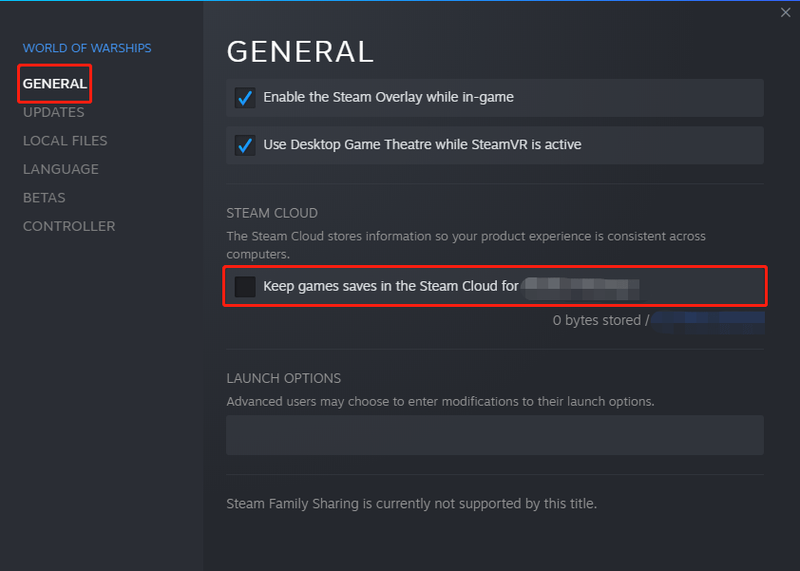 fjern markeringen fra Behold spil gemmer i Steam Cloud for Witcher 3
