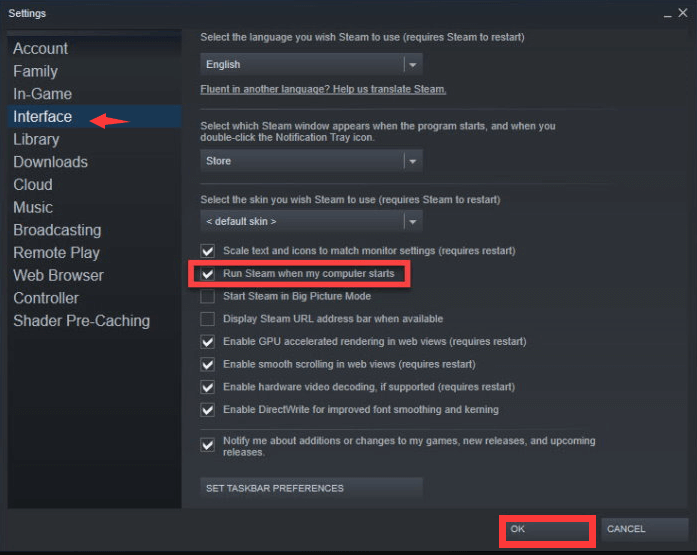 Zaženite Steam, ko se moj računalnik zažene
