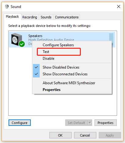 surround sound-luidspreker testen