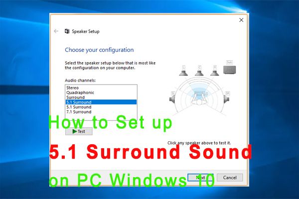 5.1 surround sound instellen op pc Windows 10