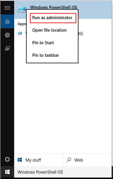 køre Windows PowerShell ISE som administrator