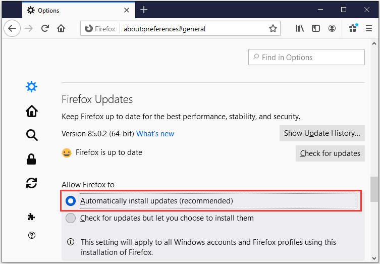 automatische updates inschakelen