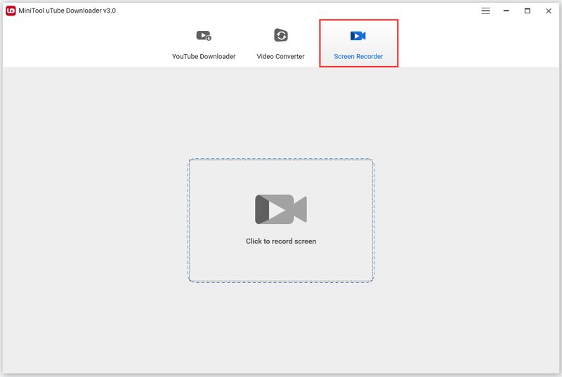 de interface van MiniTool uTube Downloader