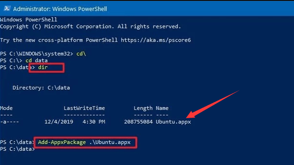 Linux installeren met PowerShell