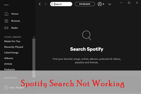 Spotify-søgning virker ikke