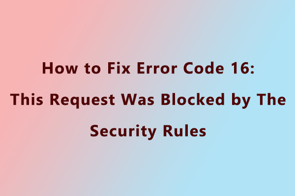 foutcode 16