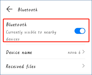 tænd for Bluetooth-tilstand