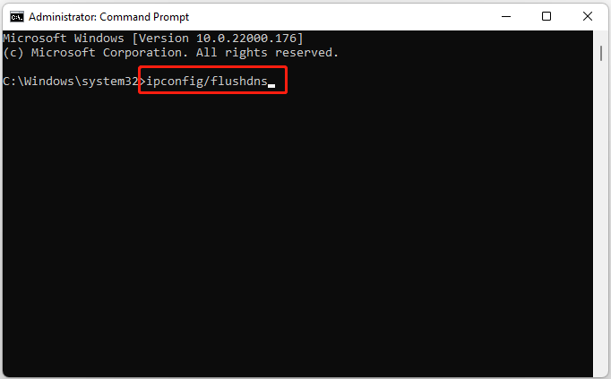 voer ipconfig/flushdns uit