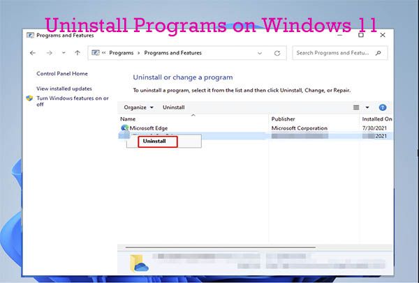 desinstalar programas no Windows 11