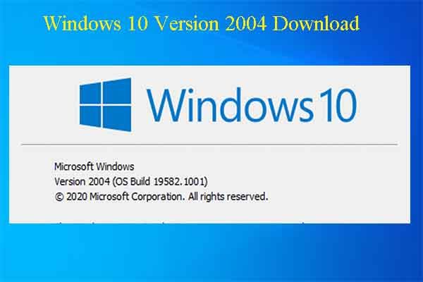 Windows 10 versiooni 2004 allalaadimine