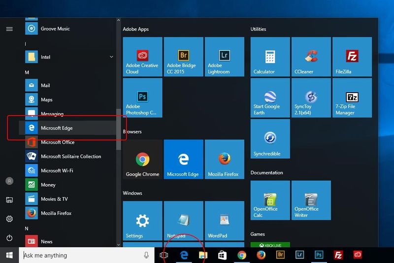 Windows Microsoft edge