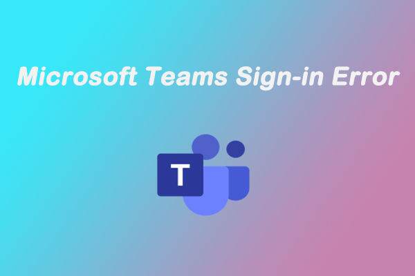 Microsoft Teams-aanmeldingsfout
