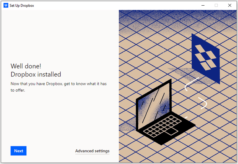 Dropbox instellen
