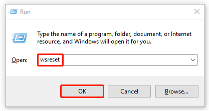 Vnesite wsreset