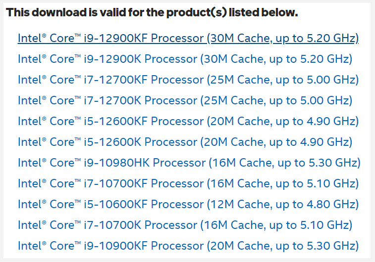 ondersteunde Intel Cores met het Intel Tuning Utility