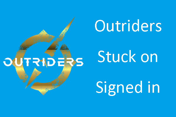 Outriders sidder fast på logget ind