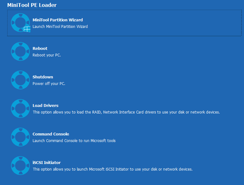 MiniTool PE-lader