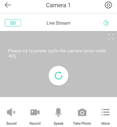 Wyze-foutcode 90