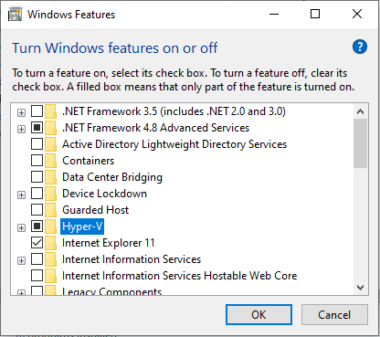 deaktiver Hyper-V