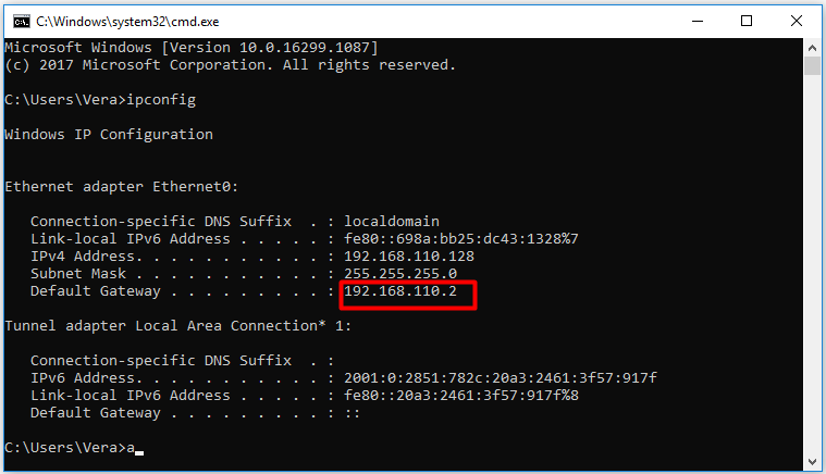vind het IP-adres van uw router