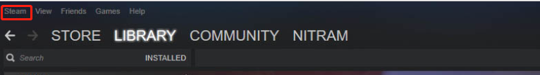 klik på Steam