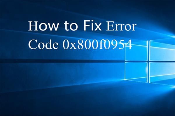 foutcode 0x800f0954