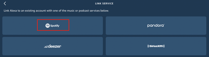 link Spotify in Alexa-muziekinstellingen