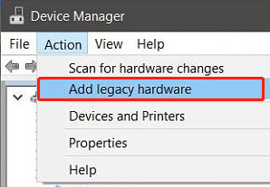 selecteer Oude hardware toevoegen