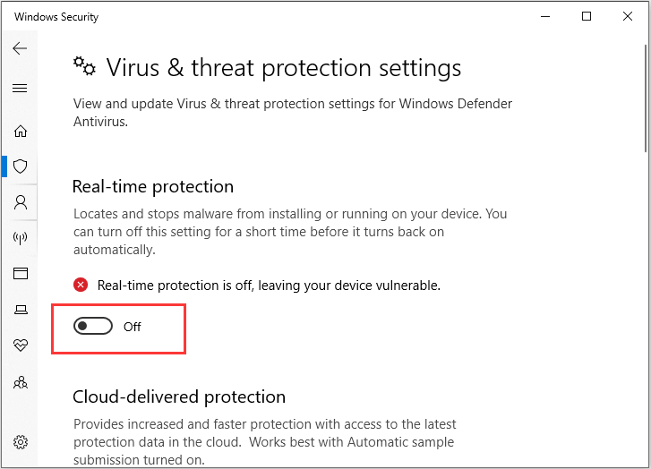 deaktiver Windows Defender antivirus