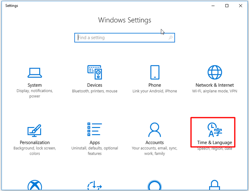 klik tijd en taal
