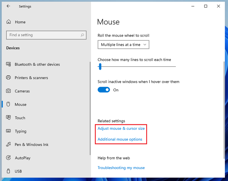 ändra markören i Windows