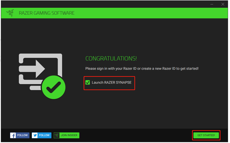 start Razer Synapse 3